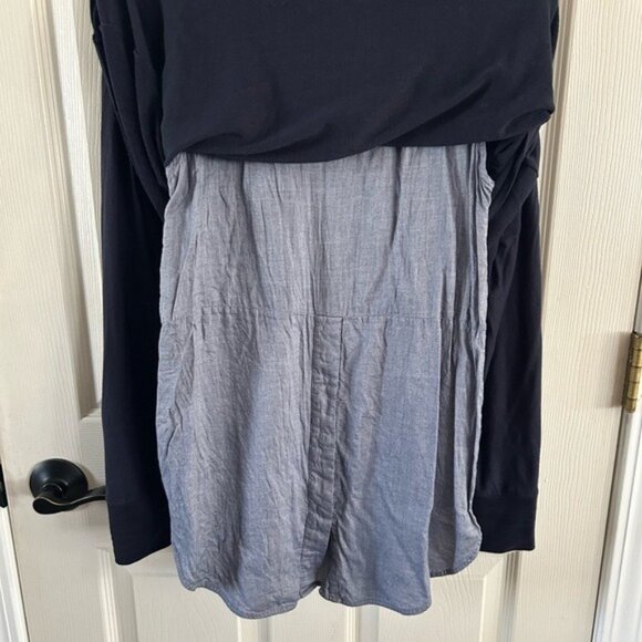 Vince Sz Small Navy Blue Double Layered Shirt - Picture 5 of 16